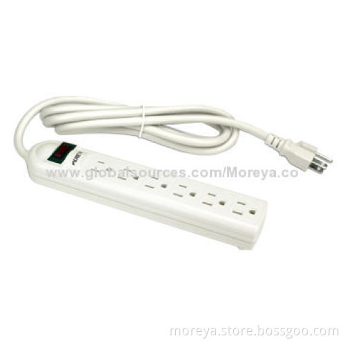 America Standard Power Strip with 6 Vertical Socket Outlets, 6 Feed Extension Cord
